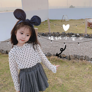 【Y202015】2020春季新款韓版小愛心雪紡衫女童寶寶洋氣百搭氣質襯衫-20200220