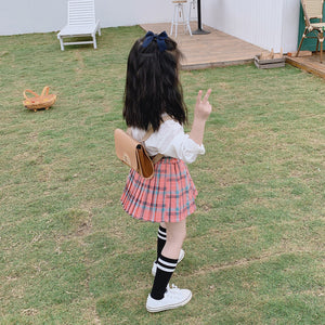 【Y202030】2020春季韓版日系軟妹娃娃領襯衫女童寶寶學院風白襯衫-20200220