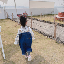 將圖片載入圖庫檢視器 【Y202036】女童襯衫2020春季洋氣蝴蝶結領娃娃衫女寶寶波點可愛襯衣-20200304

