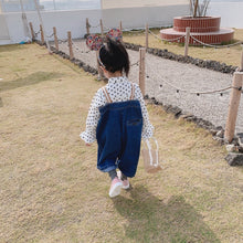 將圖片載入圖庫檢視器 【Y202036】女童襯衫2020春季洋氣蝴蝶結領娃娃衫女寶寶波點可愛襯衣-20200304
