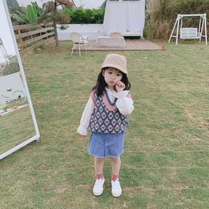 【Y202037】2020春季新款韓版女童全蕾絲打底衫花朵鏤空甜美打底上衣-20200220