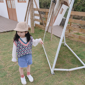 【Y202037】2020春季新款韓版女童全蕾絲打底衫花朵鏤空甜美打底上衣-20200220
