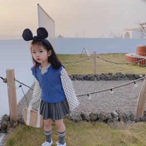 【Y202015】2020春季新款韓版小愛心雪紡衫女童寶寶洋氣百搭氣質襯衫-20200220