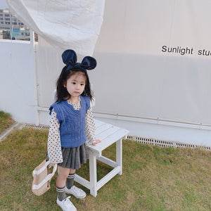 【Y202015】2020春季新款韓版小愛心雪紡衫女童寶寶洋氣百搭氣質襯衫-20200220