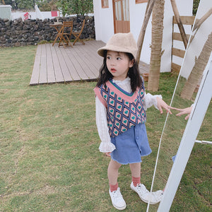 【Y202037】2020春季新款韓版女童全蕾絲打底衫花朵鏤空甜美打底上衣-20200220