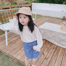 將圖片載入圖庫檢視器 【Y202037】2020春季新款韓版女童全蕾絲打底衫花朵鏤空甜美打底上衣-20200220
