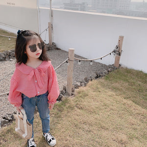 【Y202038】女童2020春季新款韓版牛仔褲復古做舊牛仔褲百搭小脚褲-20200304
