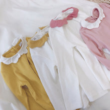 將圖片載入圖庫檢視器 【Y201001】2020春季新款韓版女童木耳邊領打底衫寶寶花瓣領上衣-20200320
