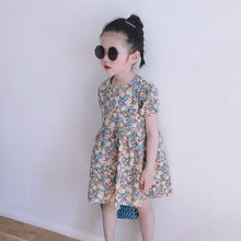 將圖片載入圖庫檢視器 【Y201002】2020夏季新款韓版小碎花裙女寶寶度假純棉田園風連衣裙-20200320
