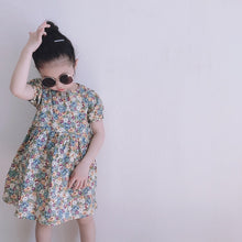 將圖片載入圖庫檢視器 【Y201002】2020夏季新款韓版小碎花裙女寶寶度假純棉田園風連衣裙-20200320
