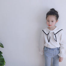 將圖片載入圖庫檢視器 【Y201009】2020女童春季新款韓版方領娃娃衫女寶寶可愛海軍領襯衫-20200320

