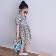 將圖片載入圖庫檢視器 【Y201002】2020夏季新款韓版小碎花裙女寶寶度假純棉田園風連衣裙-20200320
