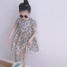 將圖片載入圖庫檢視器 【Y201002】2020夏季新款韓版小碎花裙女寶寶度假純棉田園風連衣裙-20200320
